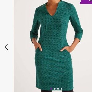 Boden - French Navy Sweet Petal Elizabeth Pocket V-Neck Dress